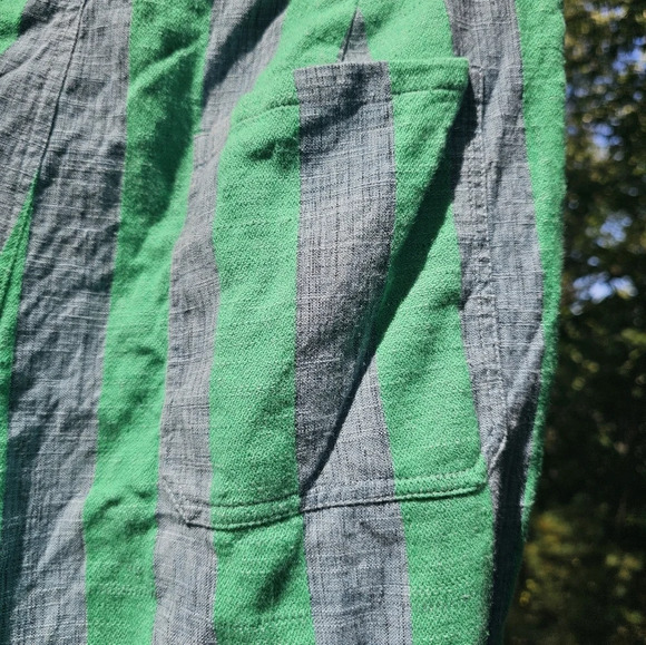 Ace & Jig Green Striped Wide Leg Pants - Picture 3 of 7